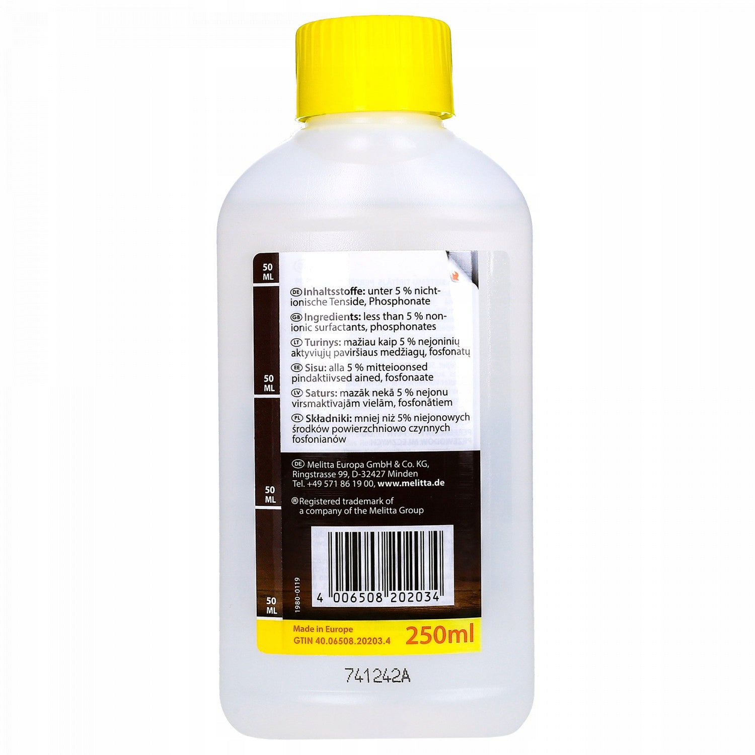 Milk circuit cleaner Melitta 250 ml 2x Form liquid
