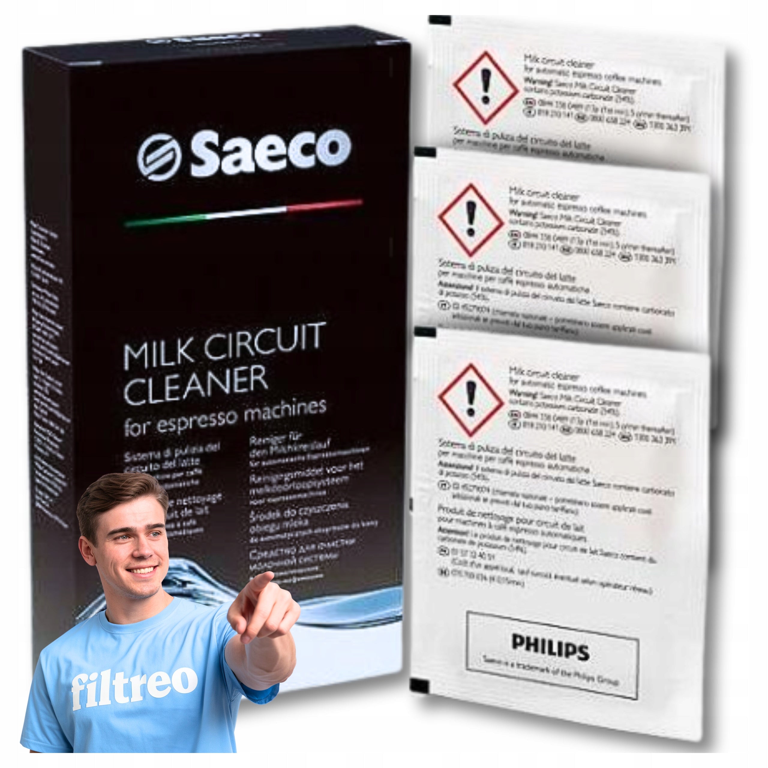 Milk circulation cleaner 6 sachets for Saeco CA6705 machine