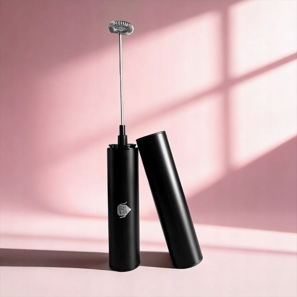 Milk frother and matcha electric hand black LATTEA with cover Model LATTEA