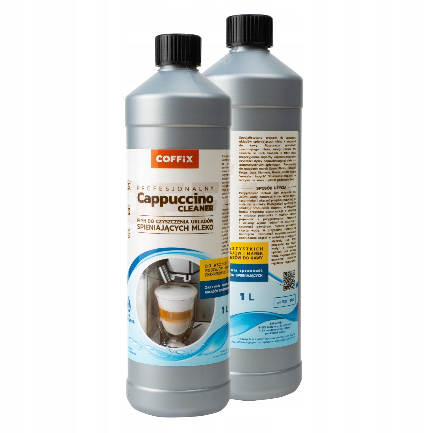 Milk system cleaning liquid for COFFIX machine cleaning preparation 1L