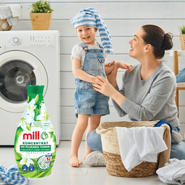 Mill Fabric Rinse Concentrate Sensitive Freshness 52 Washes 1,3L x2 Brand Mill