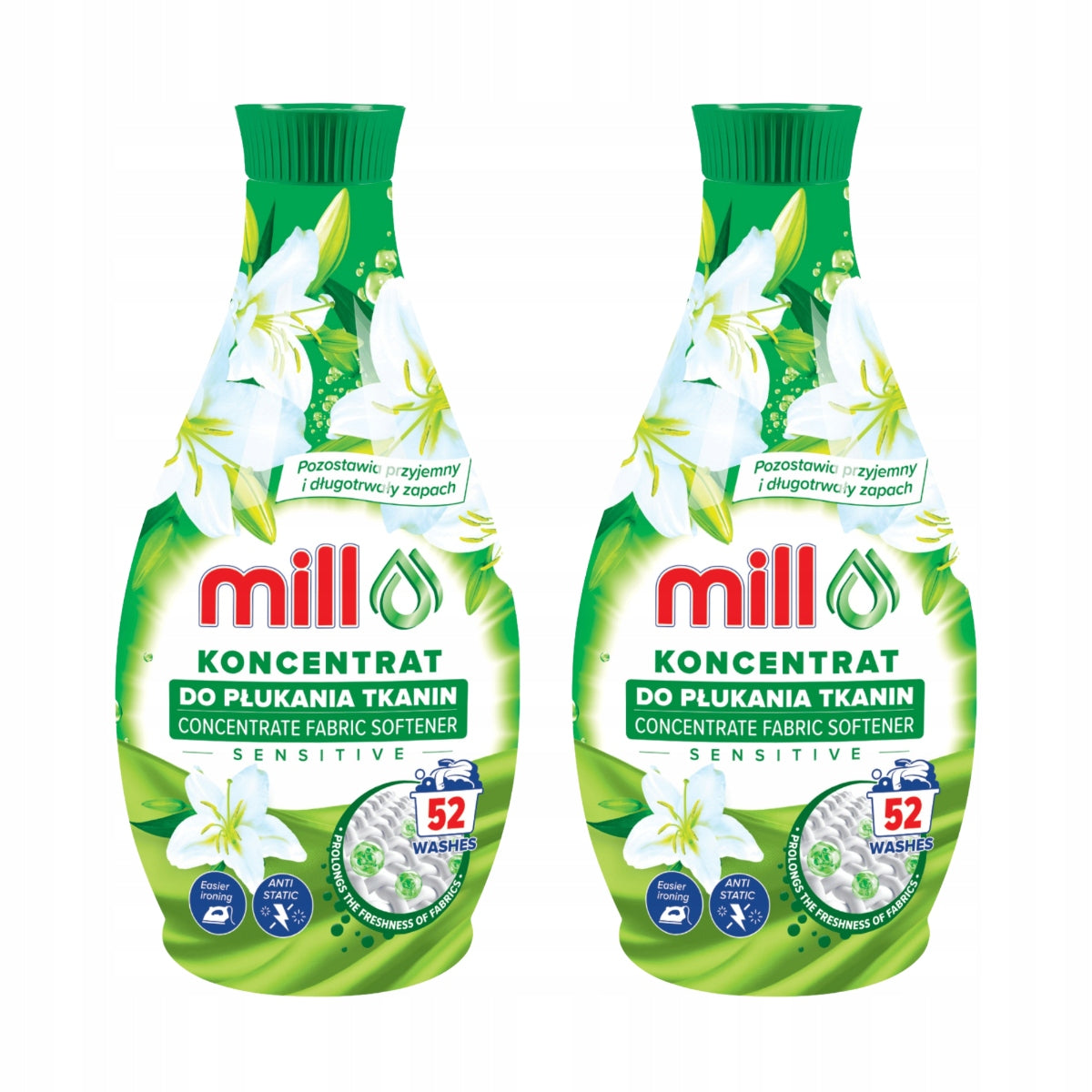 Mill Fabric Rinse Concentrate Sensitive Freshness 52 Washes 1,3L x2