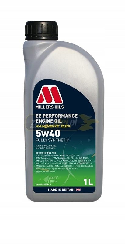 Millers EE Performance 5W40 1L Synthetic Oil