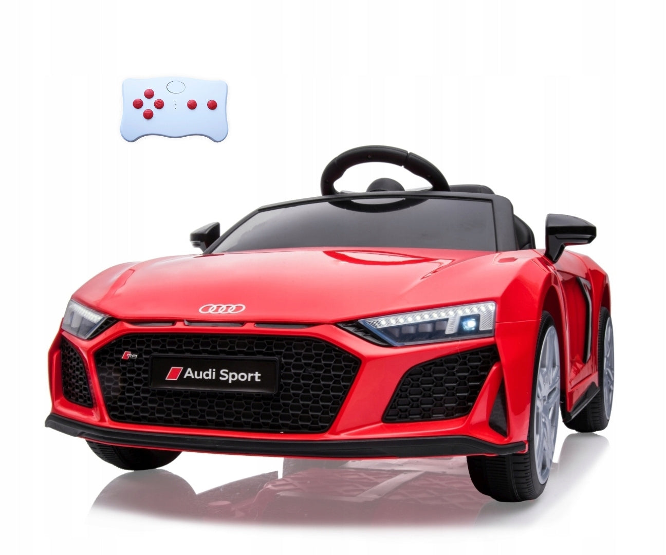 Milly Mally Battery-operated car LED headlights Audi R8 Spyder Color red