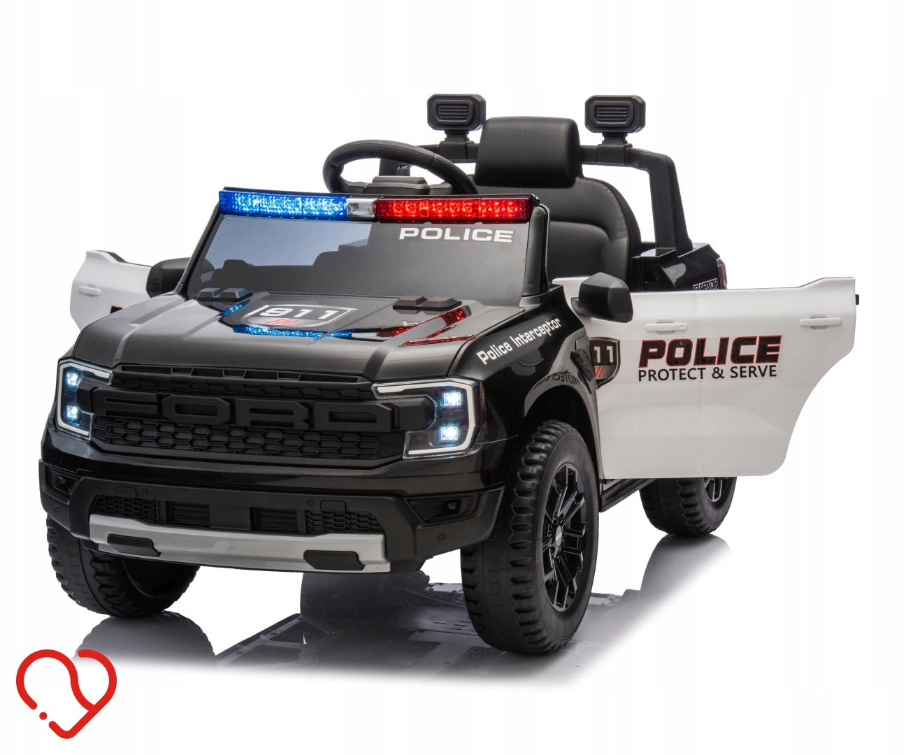 Milly Mally Ford Ranger Police Black Battery Vehicle