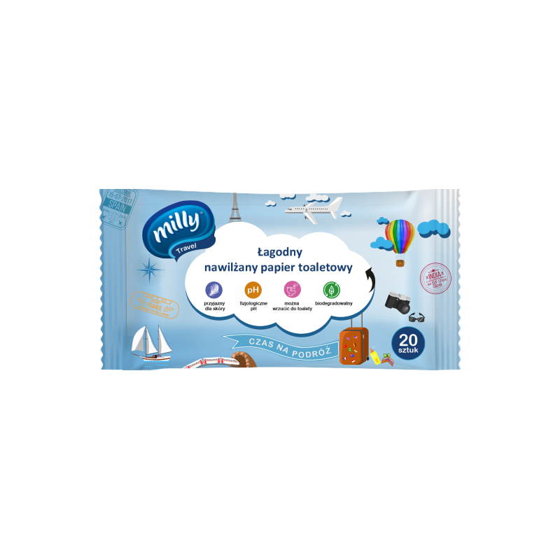 Milly TRAVEL Moisturized Toilet Paper 1 Pack