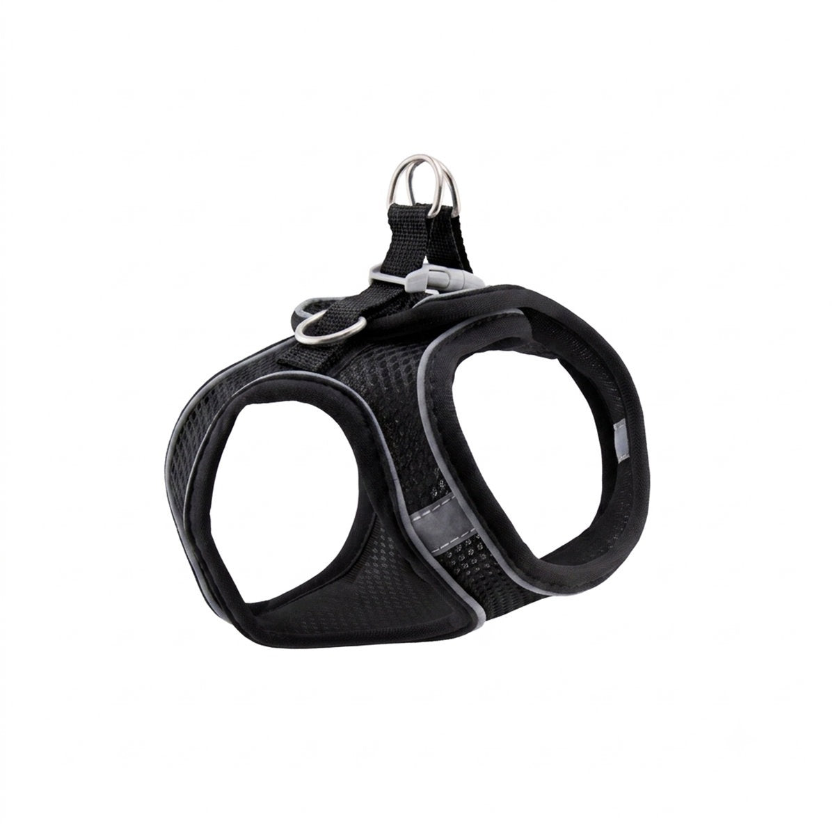 MilooPets Pressure-Free Harness for Dog and Cat Reflective Adjustable XS Black Packaging status original