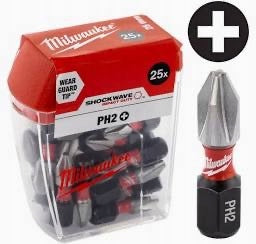Milwaukee Impact Bit PH2 25mm Shockwave GROT 1pcs Manufacturer code 4932430853