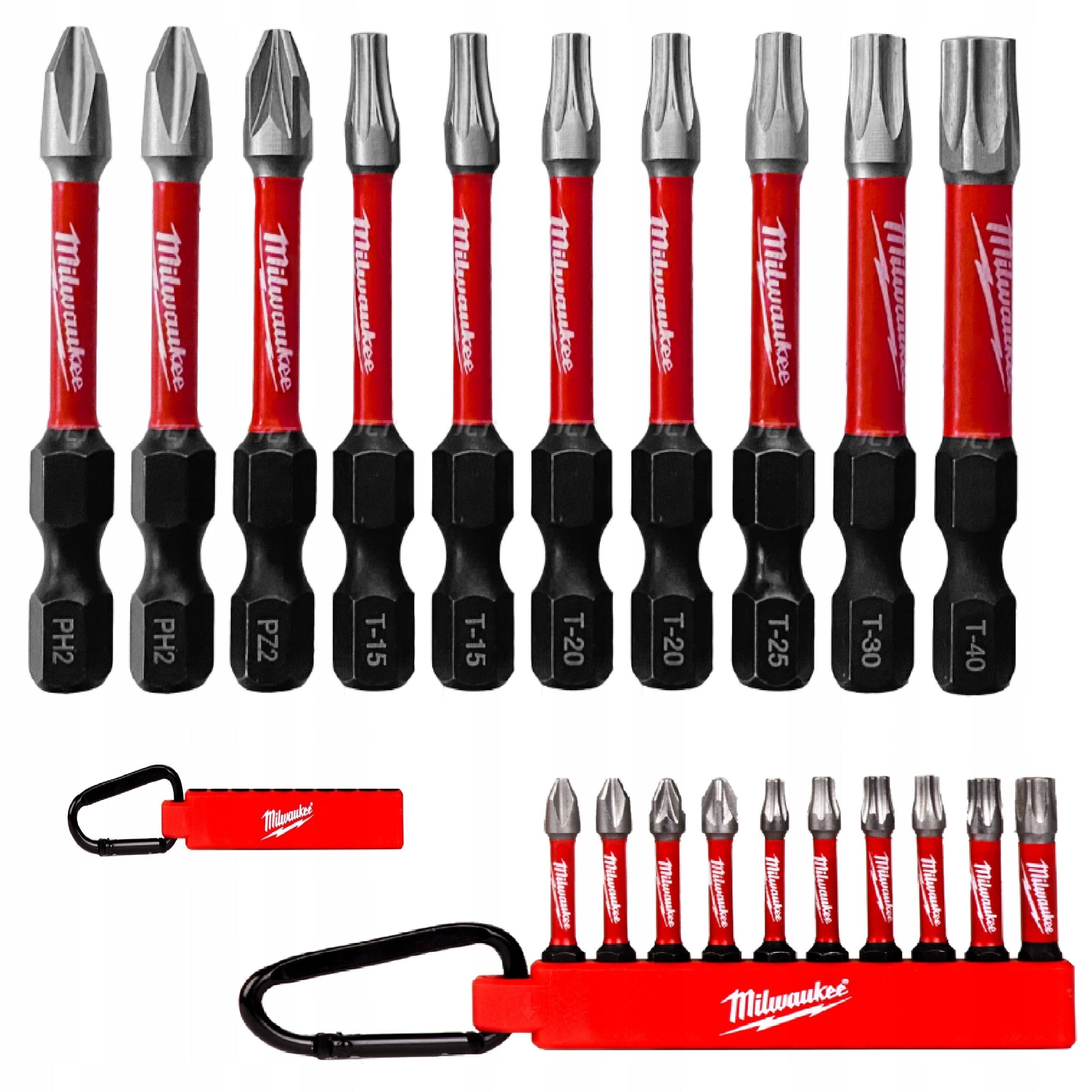 Milwaukee Impact Bits Schockwave TX PZ2 PH2 50mm 10 pieces 4932480941 Series Shockwave Impact Duty