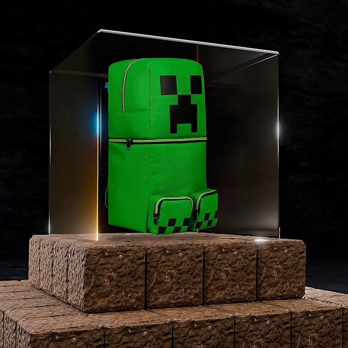 Minecraft Backpack Creeper - green, comfortable, roomy, travel, school Manufacturer code B0BLT53WTL