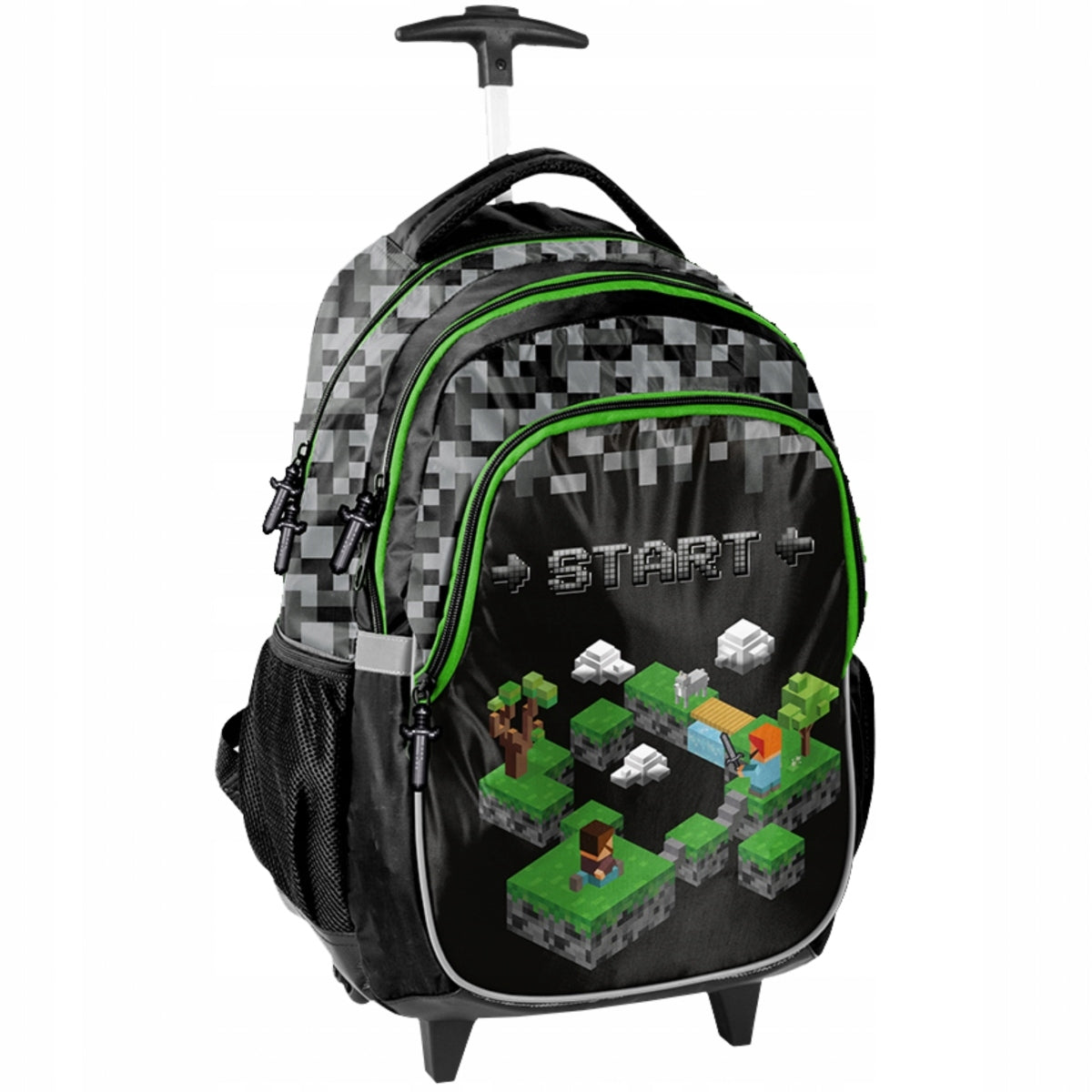 Minecraft Backpack on Wheels for Primary School Paso with Boy's Hand Packaging status original