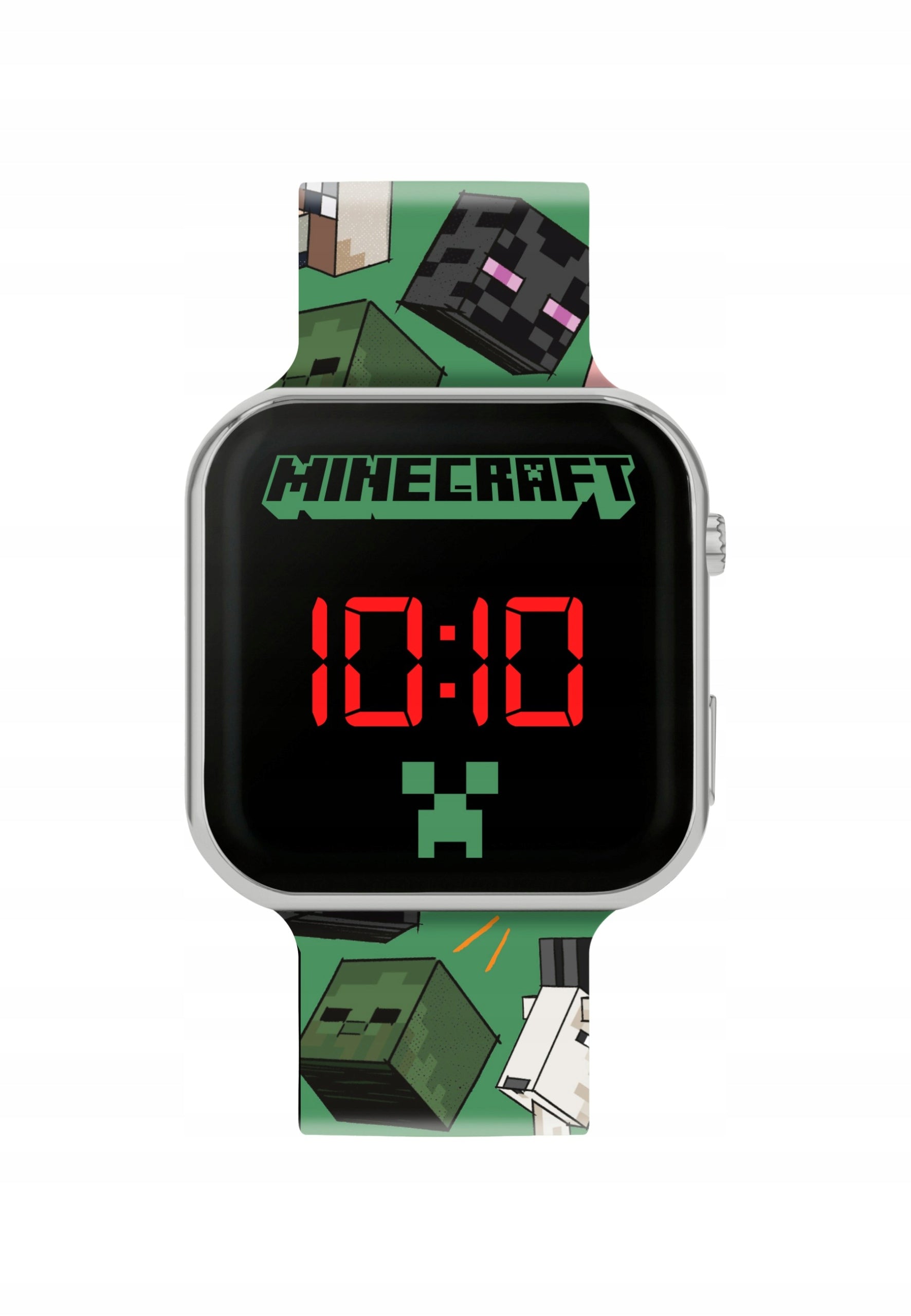 Minecraft LED Watch with Character Print, Multicolor, Multicrystal, Met
