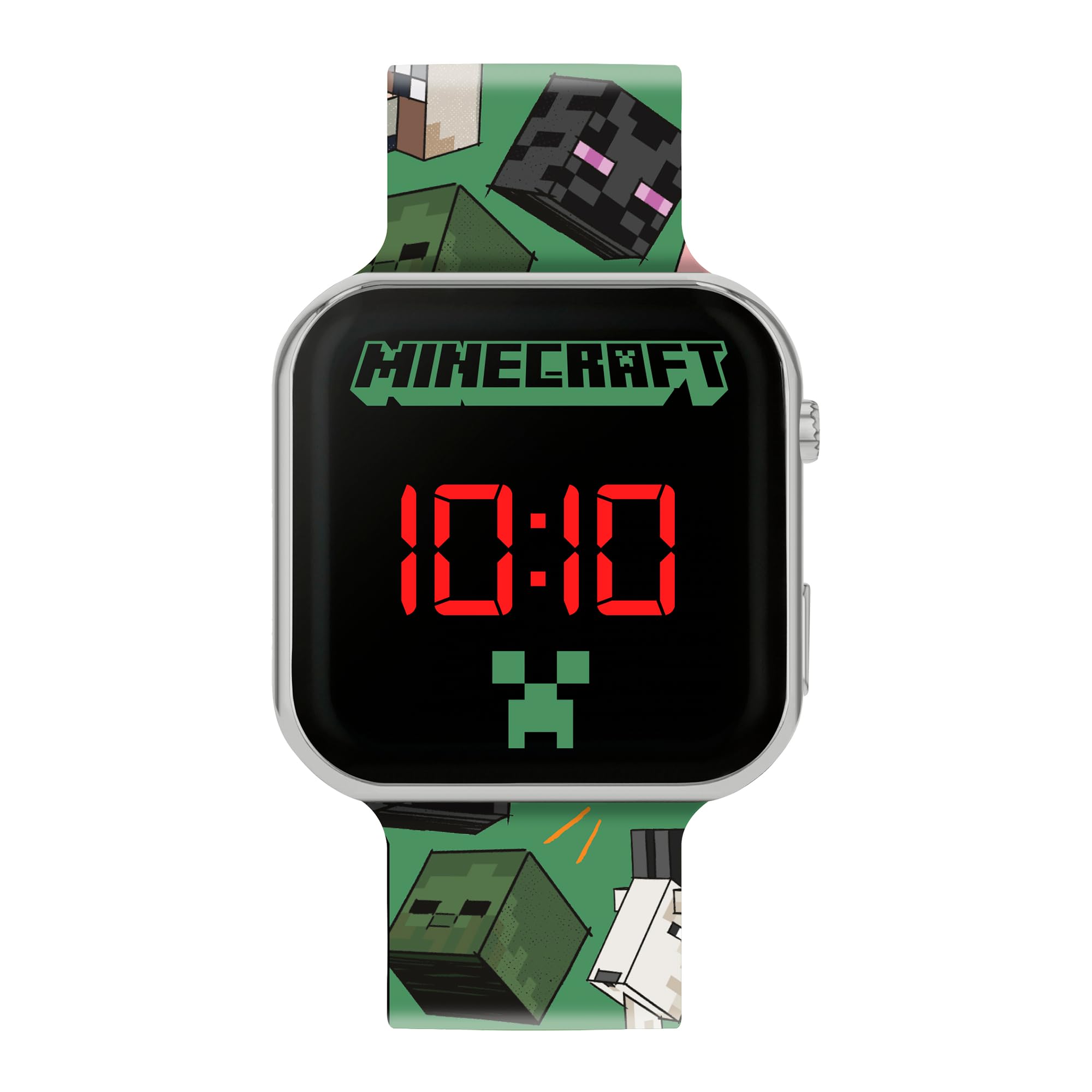 Minecraft MIN4230 LED Watch for Kids with Green Strap and Display