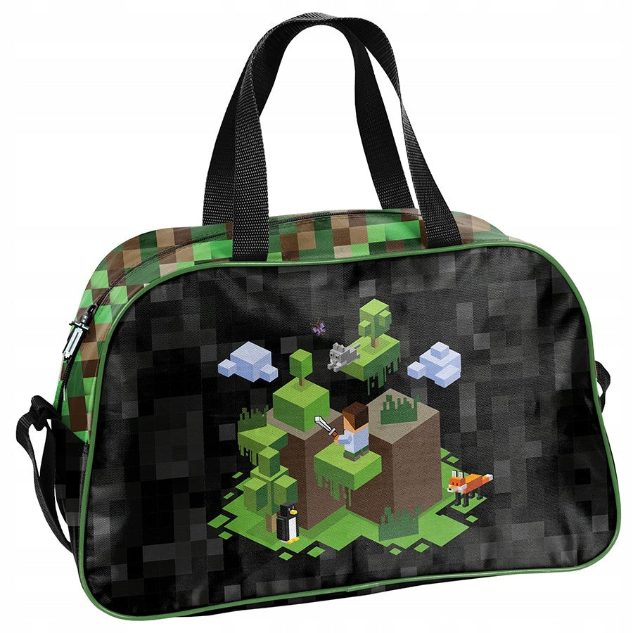 Minecraft Pixel Sports Bag | For Pool WF Travel School Training Brand Paso