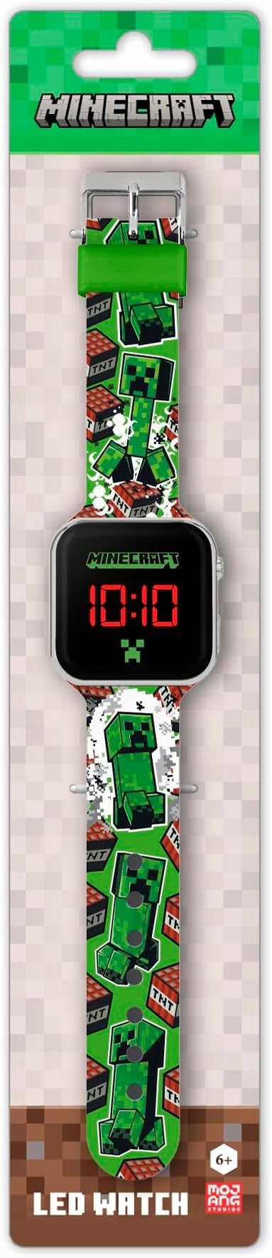 Minecraft TNT Junior LED Watch Functions date display
