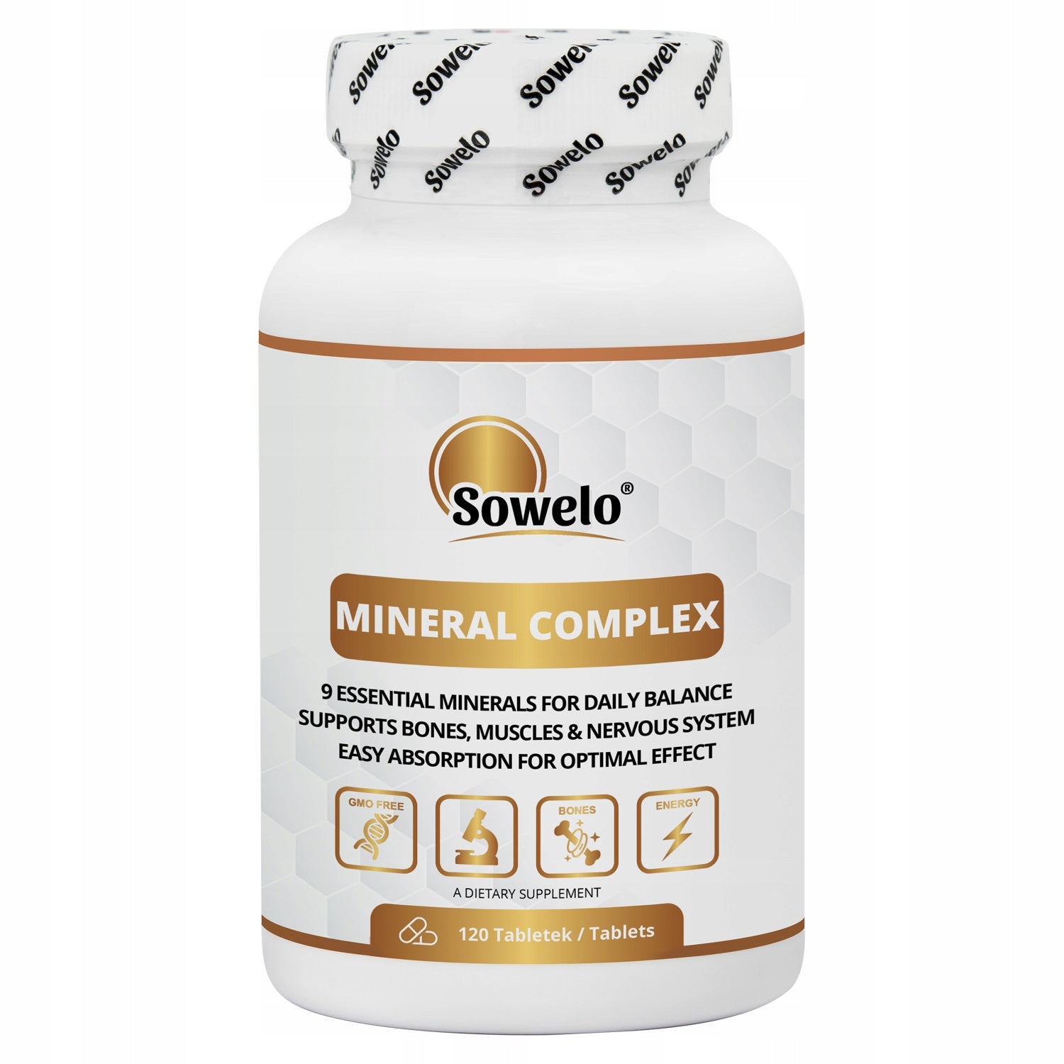 Minerals Complex 120 Tablets – Bones, Nerves, Immunity – Mineral Sowelo