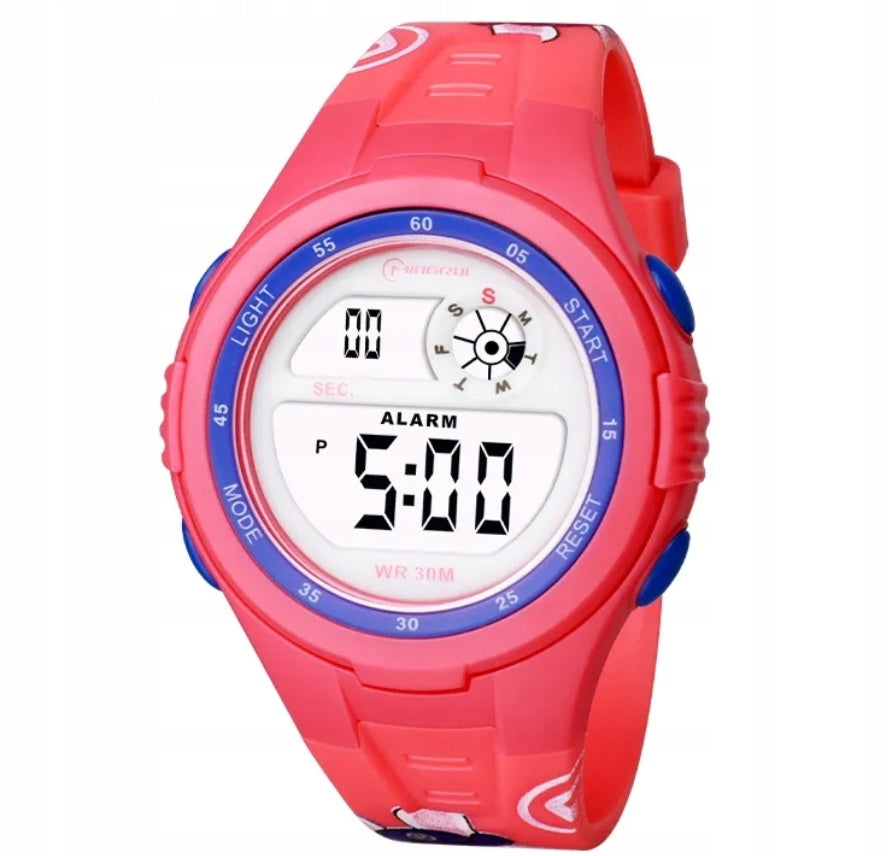 Mingrui MR2117LK Kids Digital Watch, Red