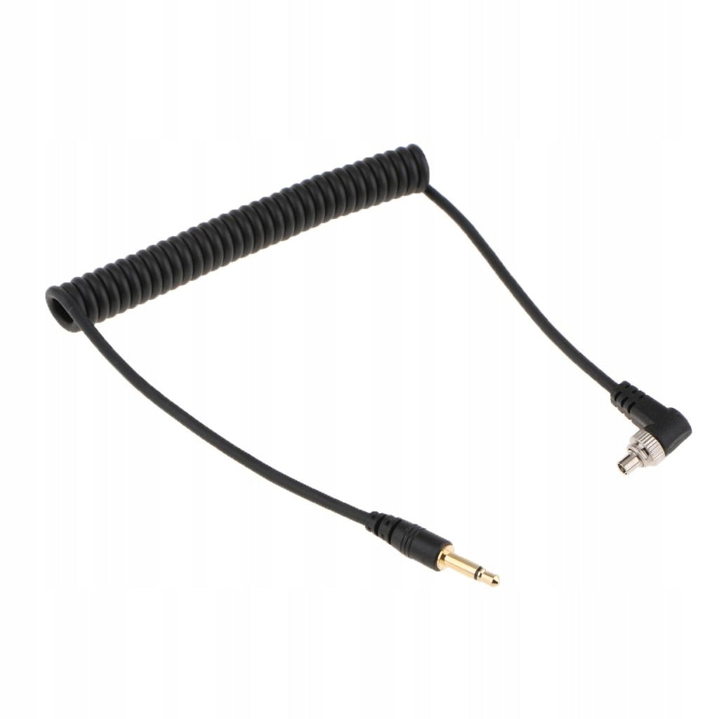 Mini (3.5mm) To Male PC Screw Lock Sync Cord For 580EXII 7D 5DII 50D 40D /