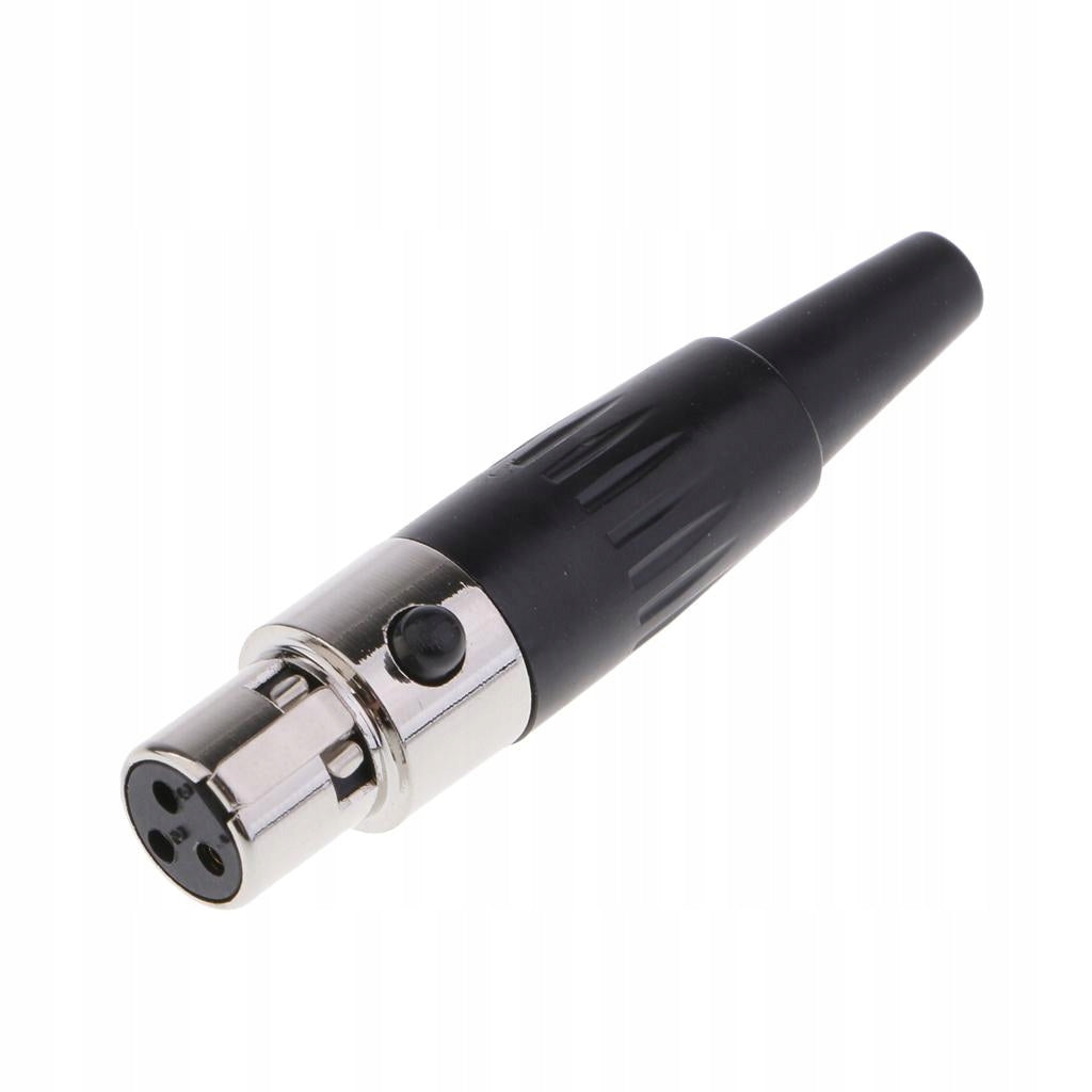 Mini 3 Pin XLR Female Cable Connector for Pro Microphones, Line Plug Sliver Manufacturer code 02768003277