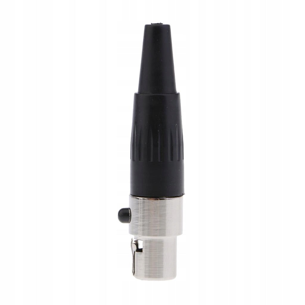 Mini 3 Pin XLR Female Cable Connector for Pro Microphones, Line Plug Sliver
