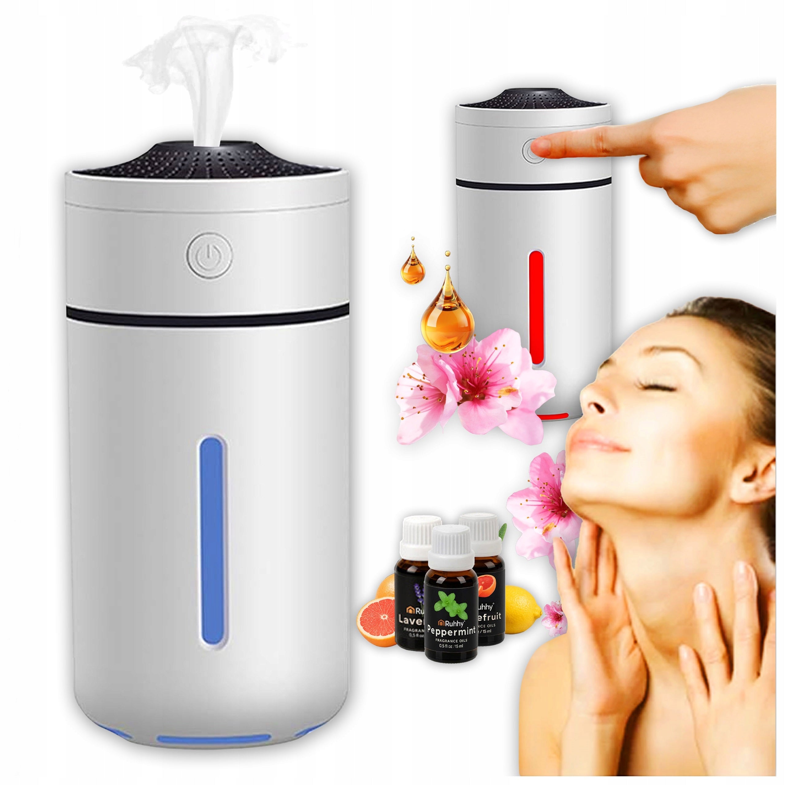 Mini Air Humidifier for Car Home Mist Diffuser Lamp Oil Gift