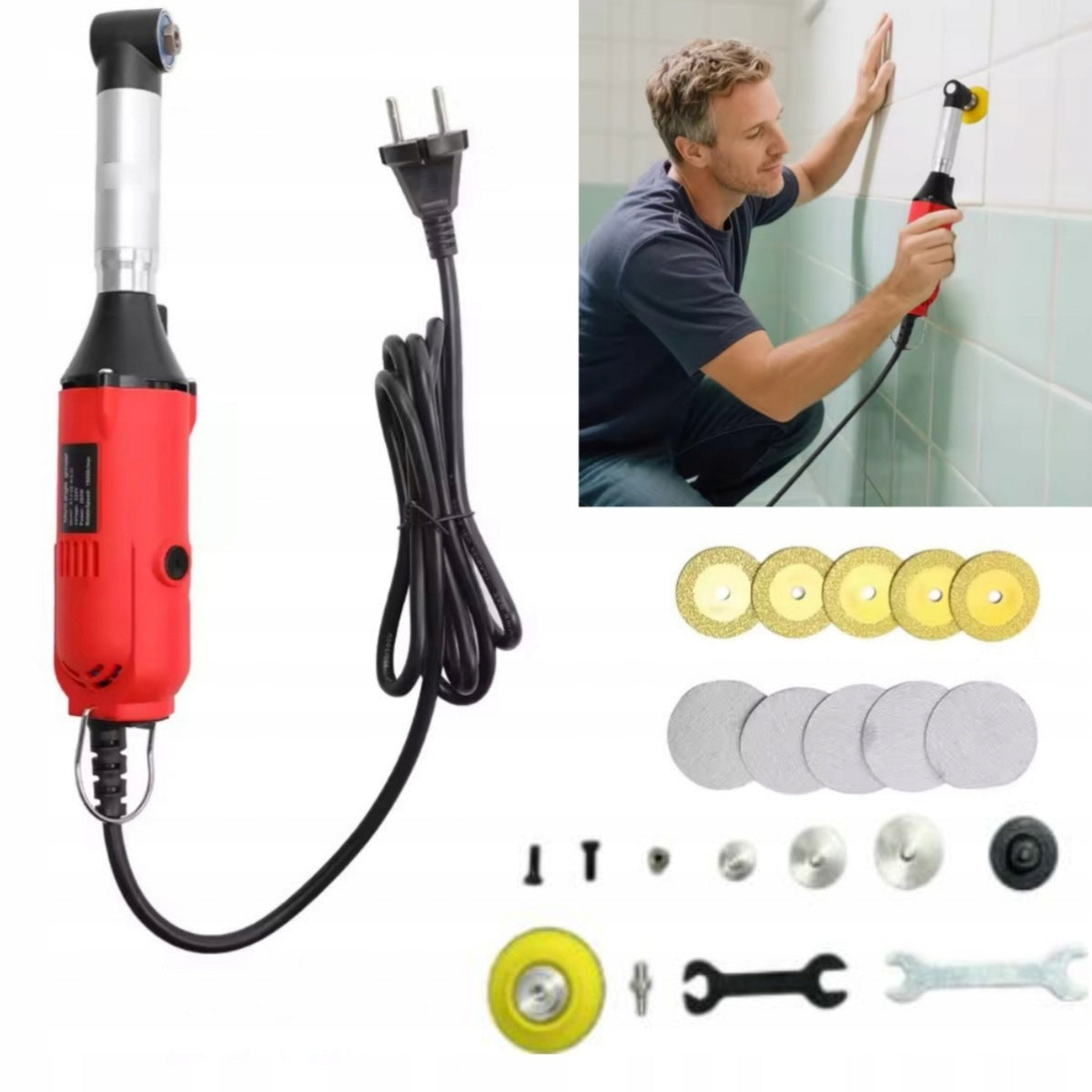Mini Angle Grinder PRO Network Discs Accessories 380W For Metal Tiles