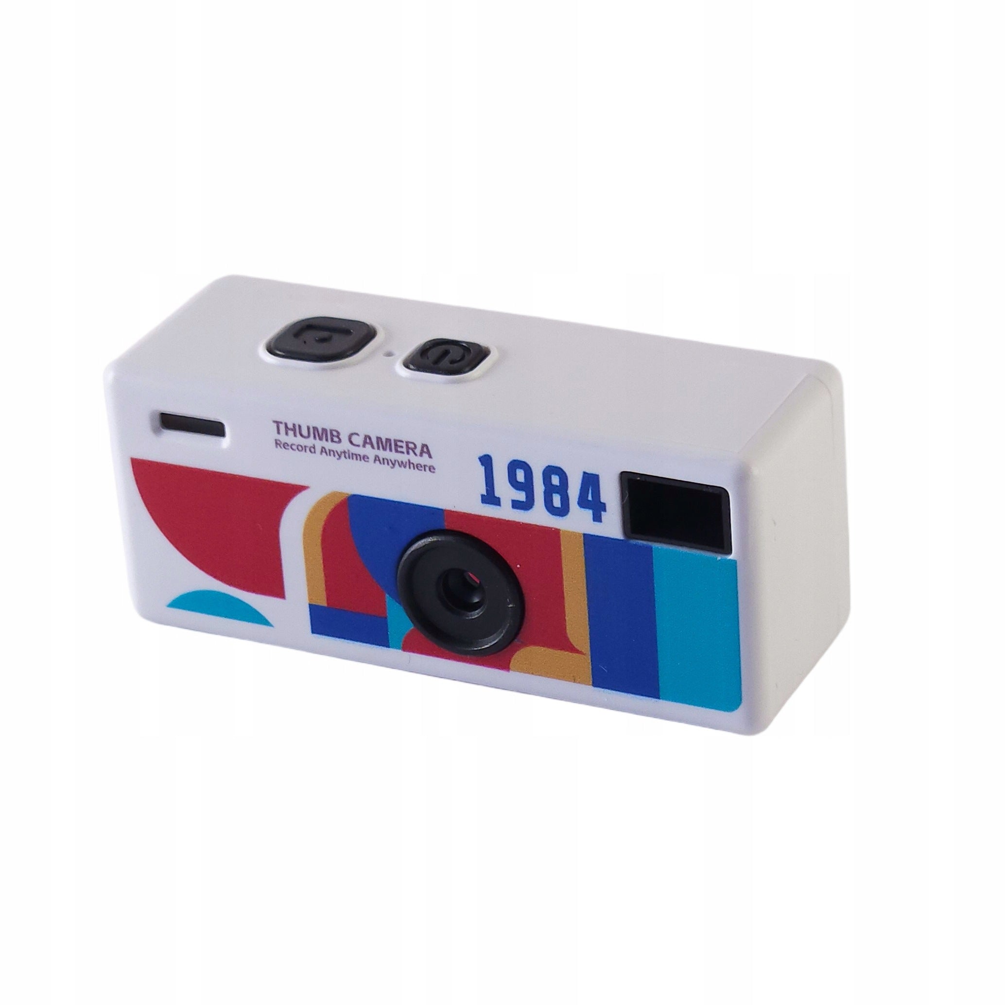 Mini Aparat Cyfrowy G6 THUMB CAMERA RETRO HD 1984 Brelok Keychain Biały