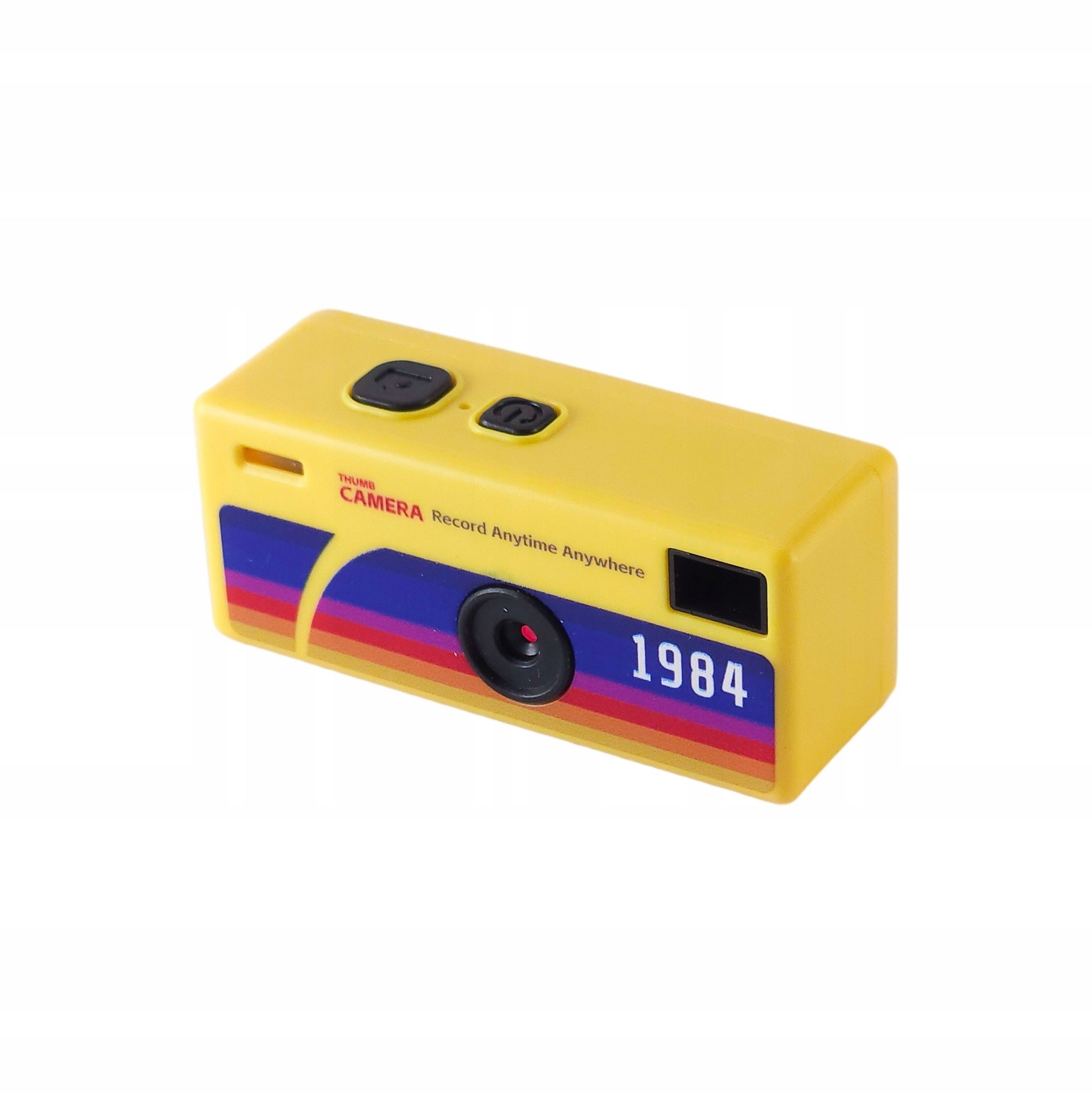 Mini Aparat Cyfrowy G6 THUMB CAMERA RETRO HD 1984 Brelok Keychain Żółty