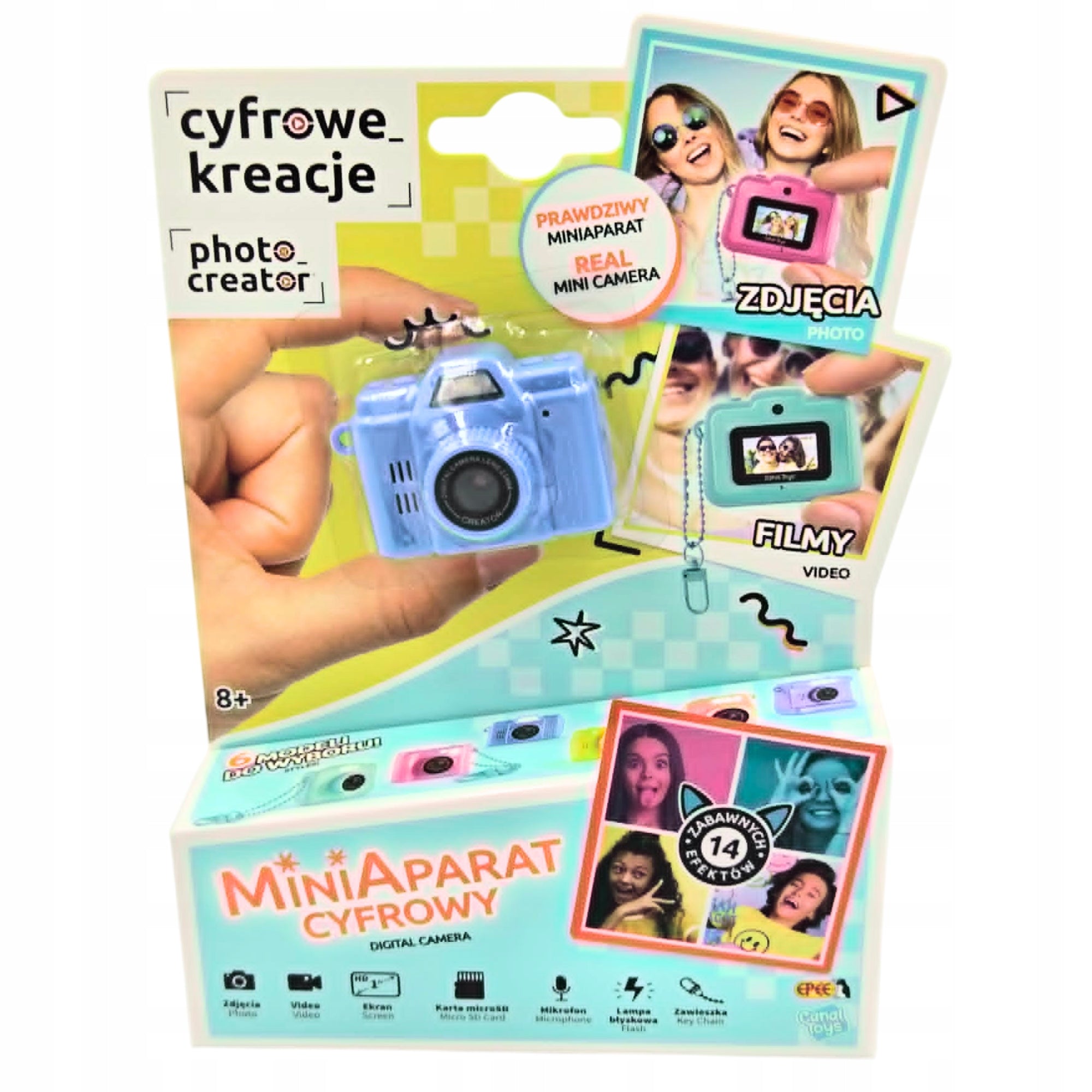 Mini Aparat Cyfrowy RETRO niebieski Epee Cyfrowe kreacje Packaging status original