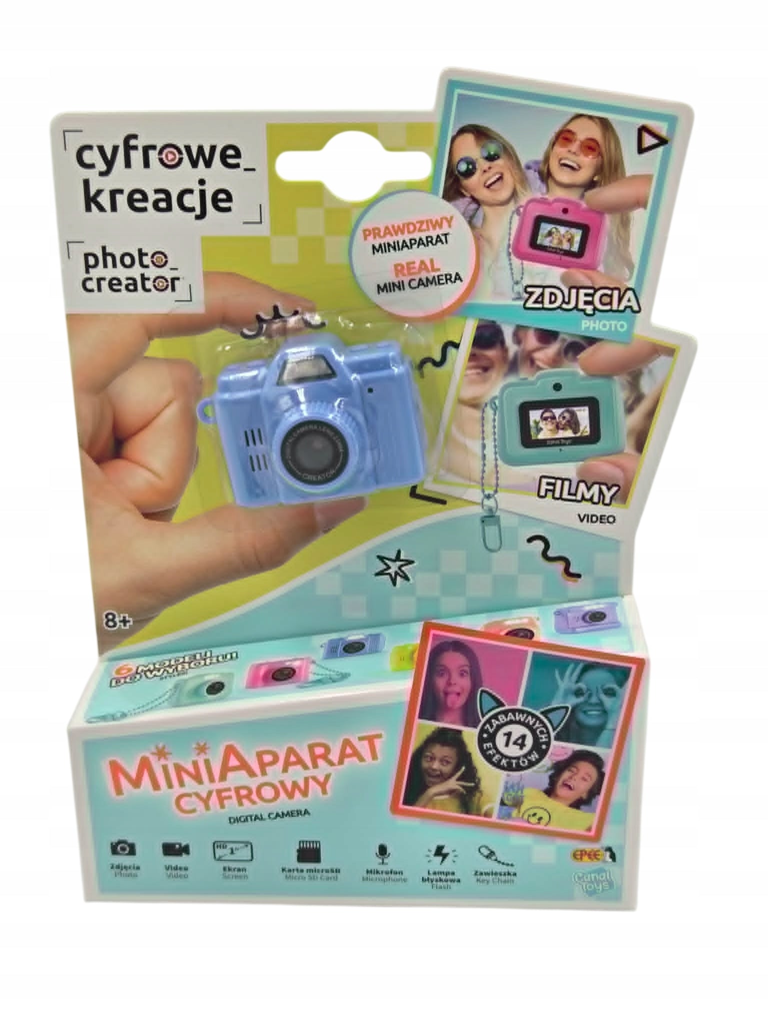Mini Aparat Cyfrowy RETRO niebieski Epee Cyfrowe kreacje