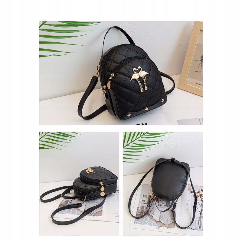 Mini Backpack with Eco Leather Black Packaging status original