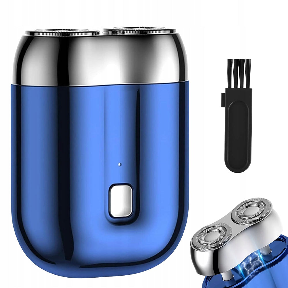 Mini Beard and Body Shaver Portable IPX7 USB Charging Blue