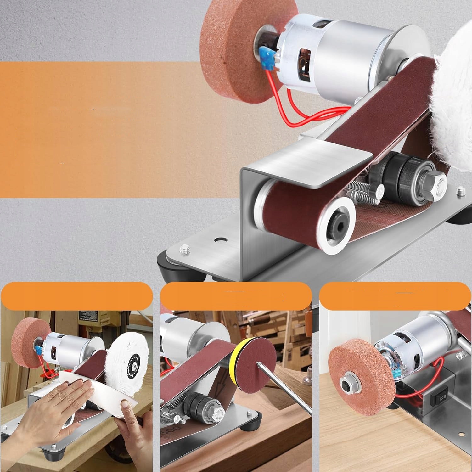 Mini Belt Sander Electric Knife Sharpener 10 Sanding Belt Brand no brand