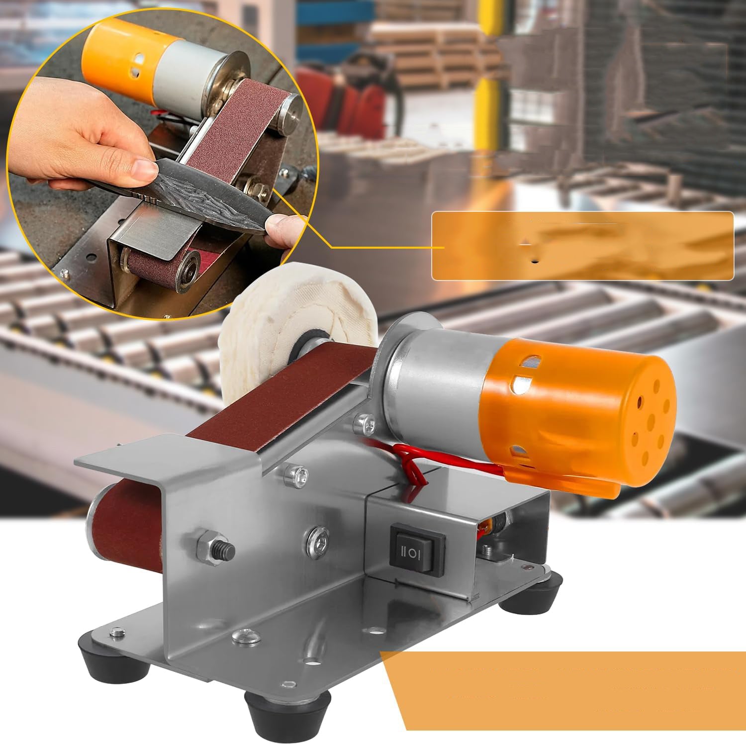 Mini Belt Sander Electric Knife Sharpener 10 Sanding Belt Manufacturer code 9082384