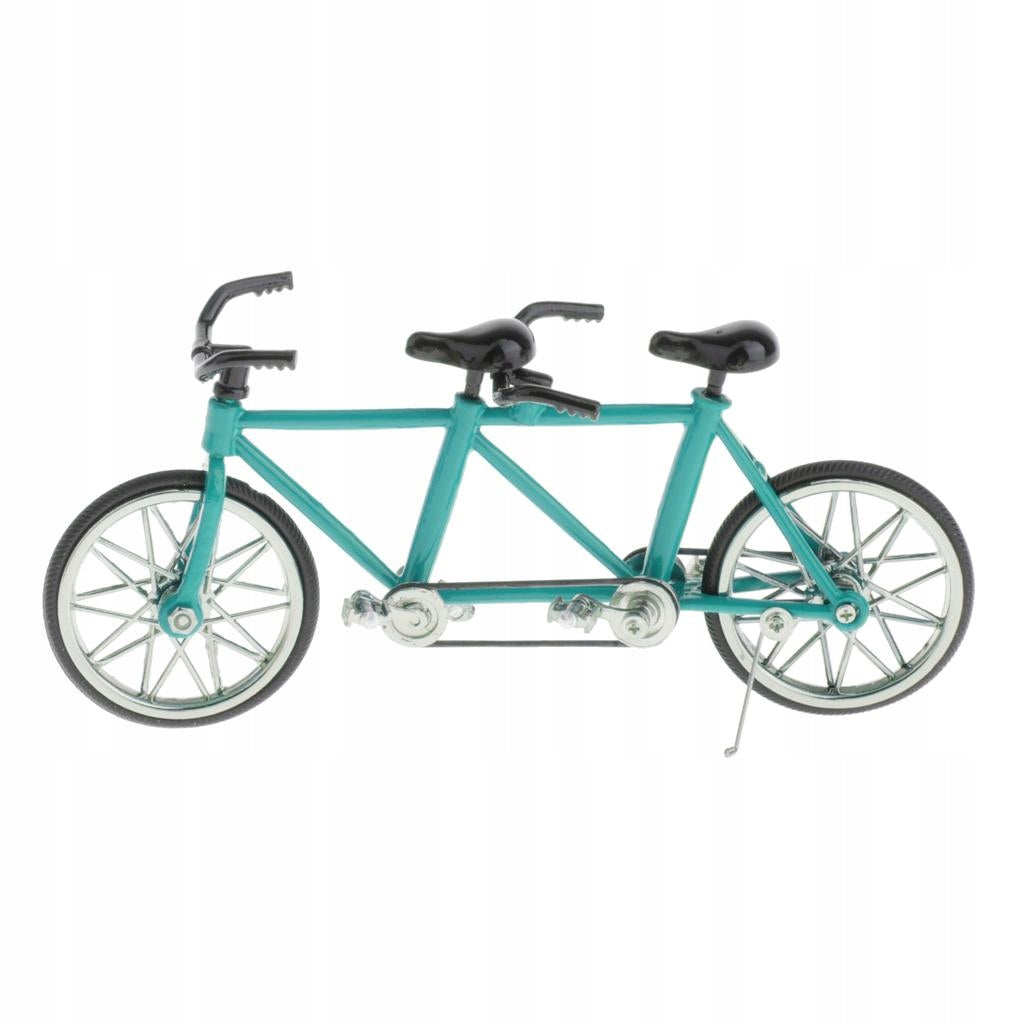 Mini Bicycle Handmade Metal Tandem Bike Model (1:16 Scale) Blue Packaging status original