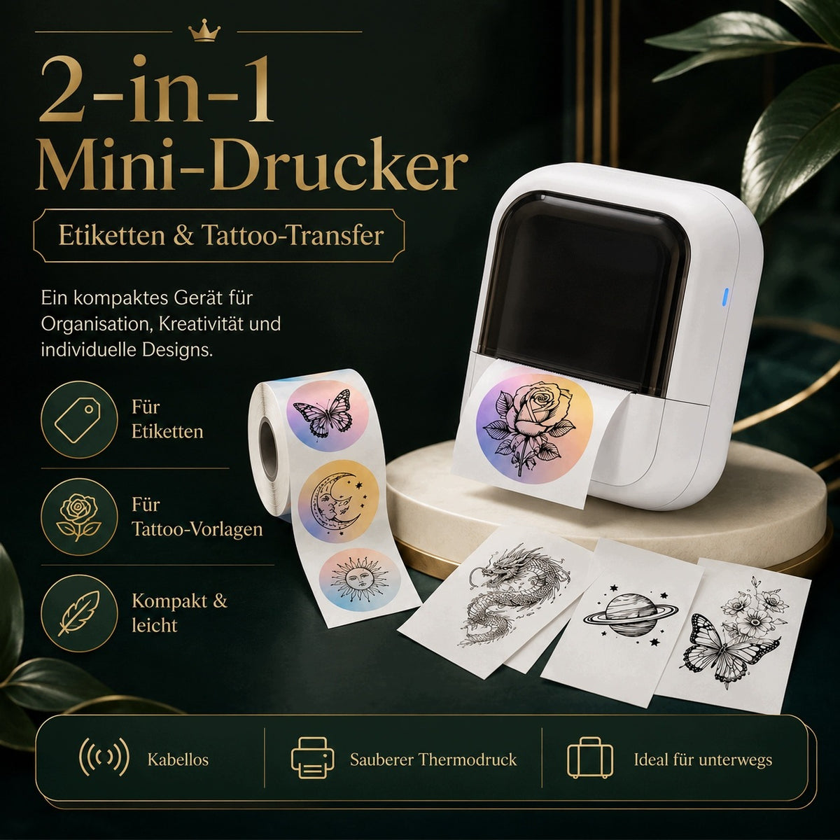 Mini Bluetooth Label Printer Portable Label Maker Manufacturer no brand
