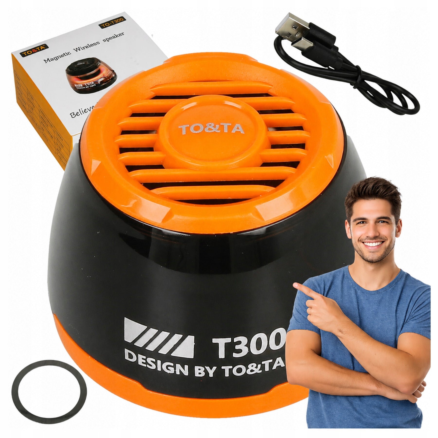 Mini Bluetooth SPEAKER Wireless MP3 FM TWS RGB LED Magnetic Mount USBC