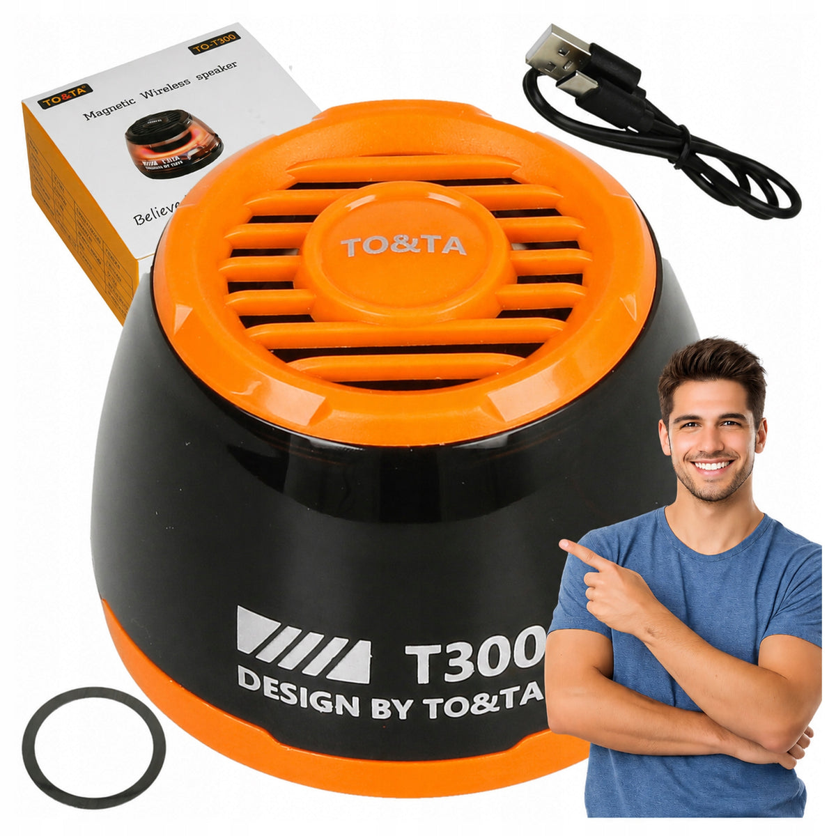 Mini Bluetooth SPEAKER Wireless MP3 FM TWS RGB LED Magnetic Mount USBC