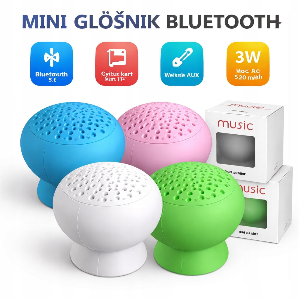 Mini Bluetooth Speaker 3W Portable | AUX TF | Wireless | 4 Colors