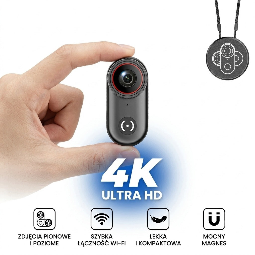 Mini Body Cam L20 4K Sports Camera with Audio Screen 1,47" Clip 64GB