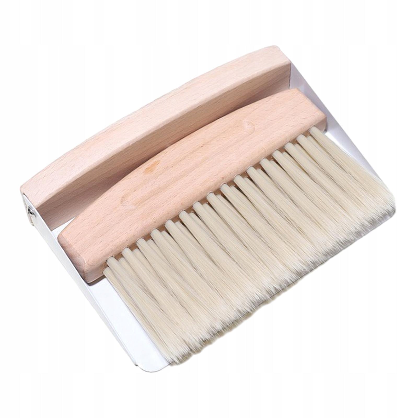 Mini Broom Dustpan Set Multipurpose Handheld Compact white nylon bristles