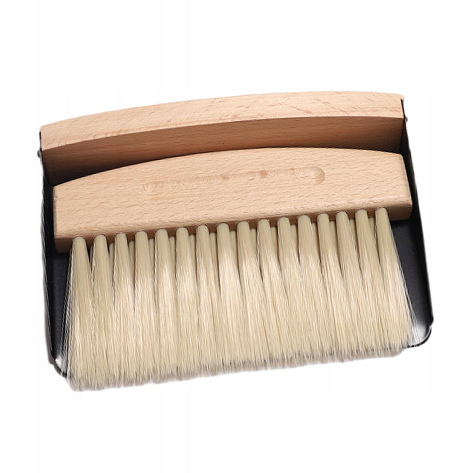 Mini Broom Dustpan Set Small Versatile Household black nylon bristles
