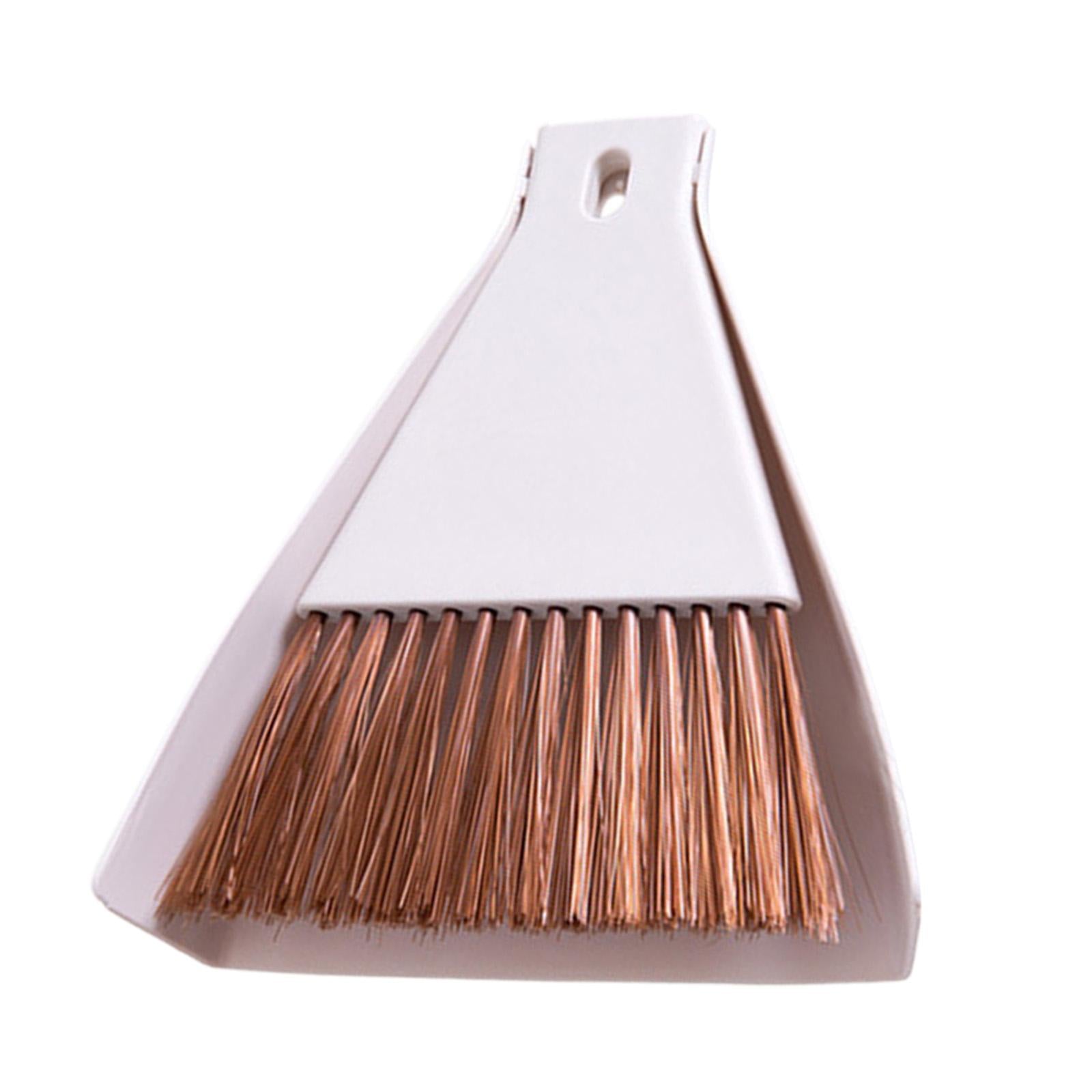 Mini Broom and Dustpan Cleaning Tools Portable Multipurpose Practical Beige Brand no brand
