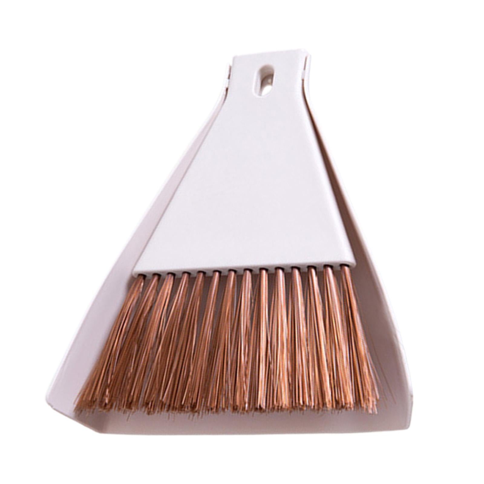 Mini Broom and Dustpan Cleaning Tools Portable Multipurpose Practical Beige Packaging status original