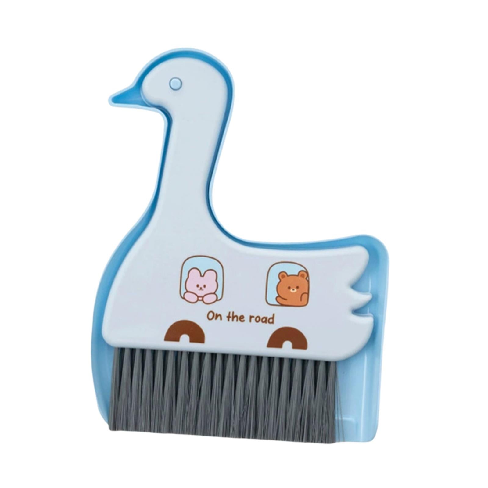 Mini Broom and Dustpan Extended Handle, Keyboard Sweep Broom Desk blue Packaging status original