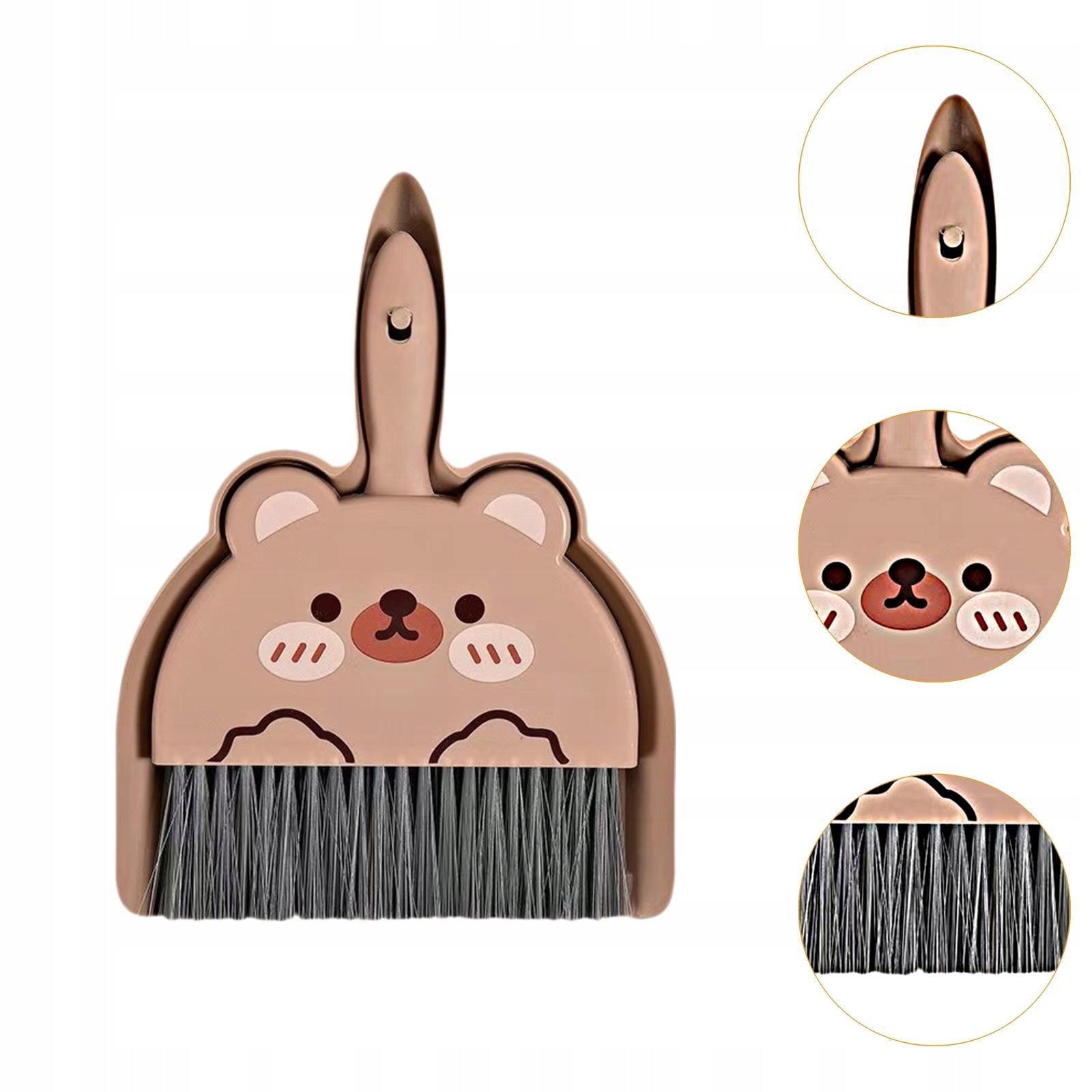 Mini Broom and Dustpan Set Compact Convenient Cleaning Brush and Brown Packaging status original