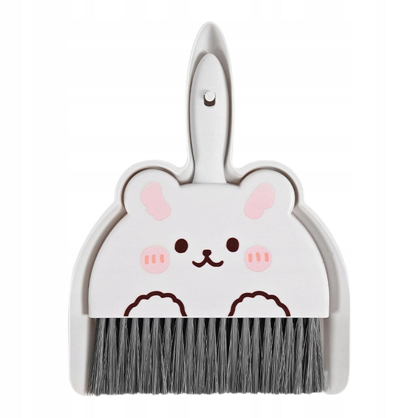 Mini Broom and Dustpan Set Little Housekeeping Helper Set white bunny Brand no brand