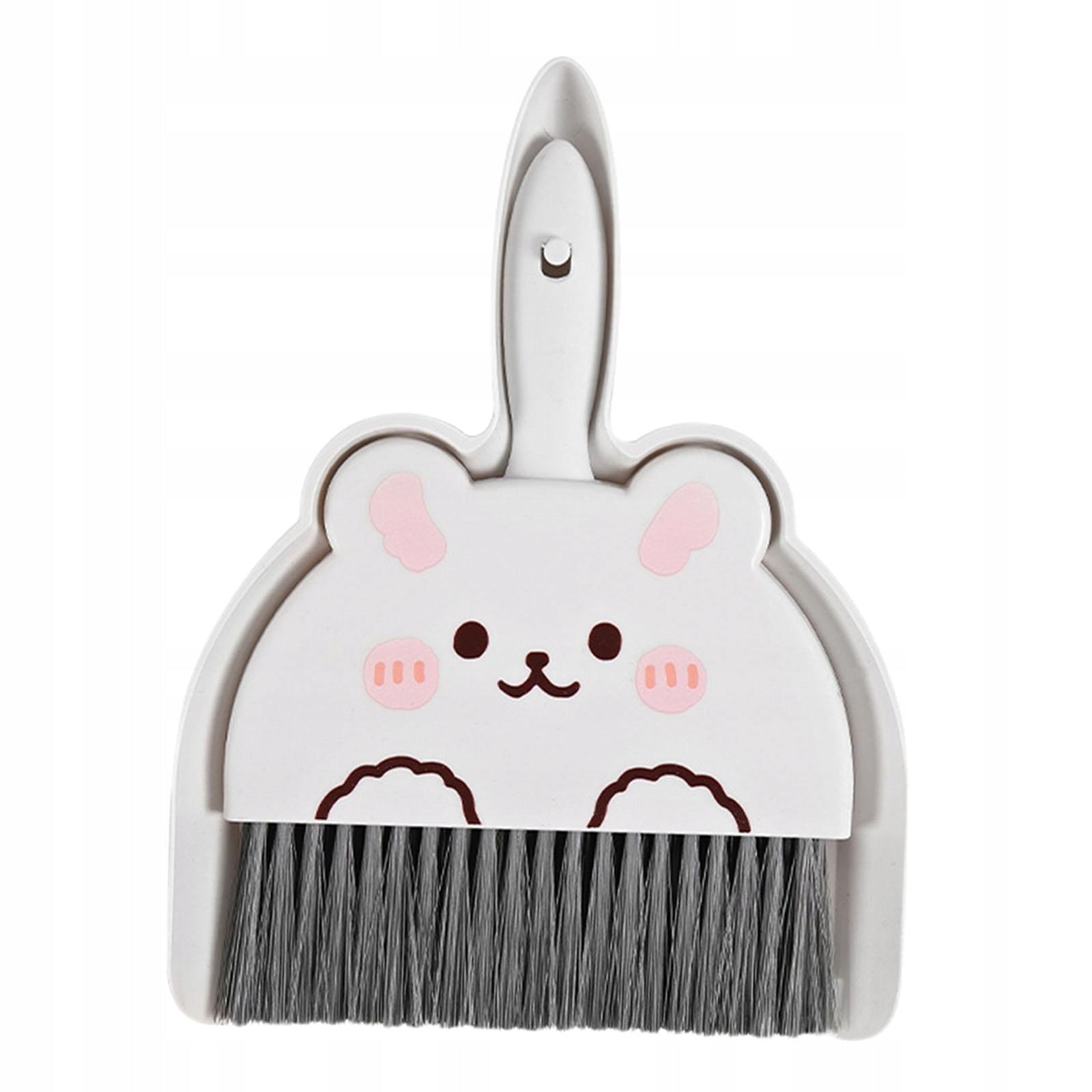 Mini Broom and Dustpan Set Little Housekeeping Helper Set white bunny