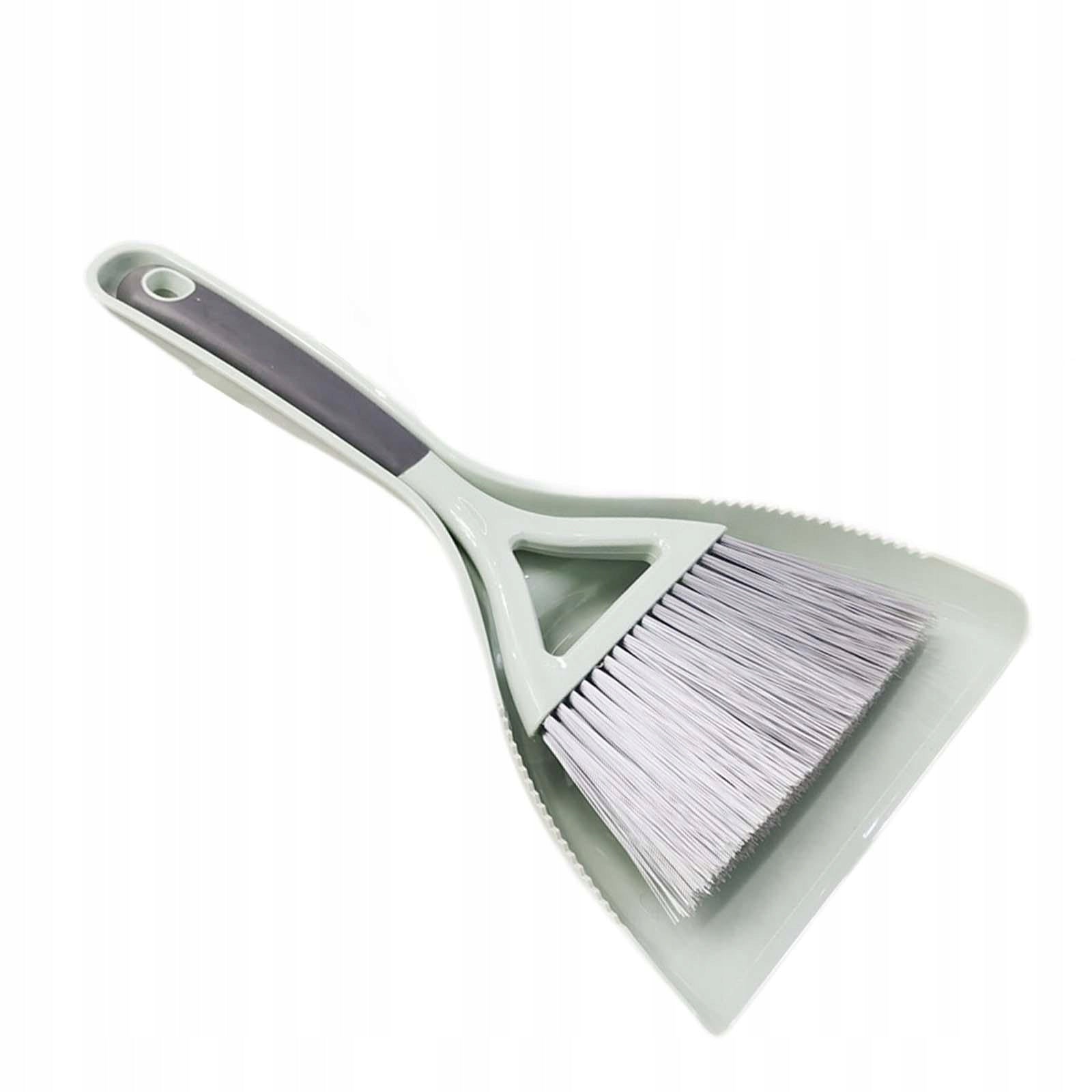 Mini Broom and Dustpan, Table Cleaning Brush, Hand Brush, Sweeping Green