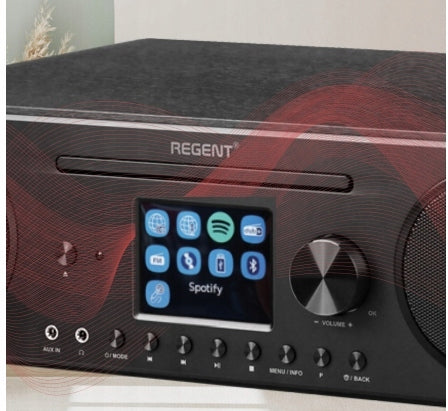 Mini CD Tower Internet Radio Spotify DAB+ FM I450S Black with Remote Control Manufacturer code i450s